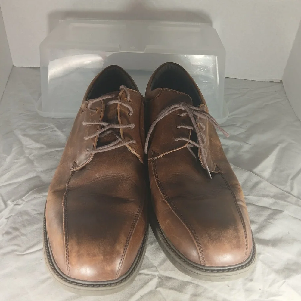 Nunn Bush Mens Brown Leather Lace Up Dress Shoes Size 12 M 83364‎ 200